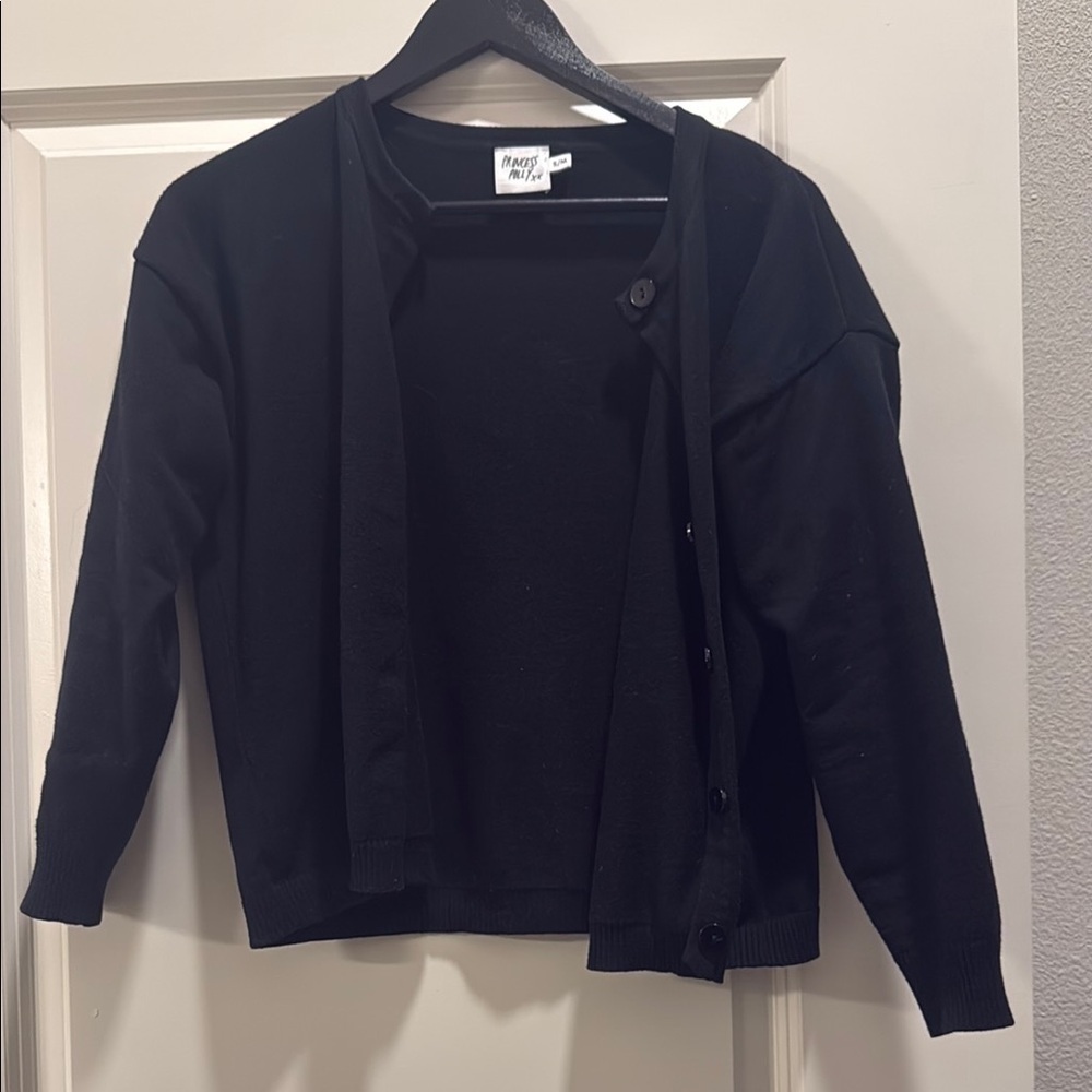 Princess Polly Black Knit Cardigan Sweater